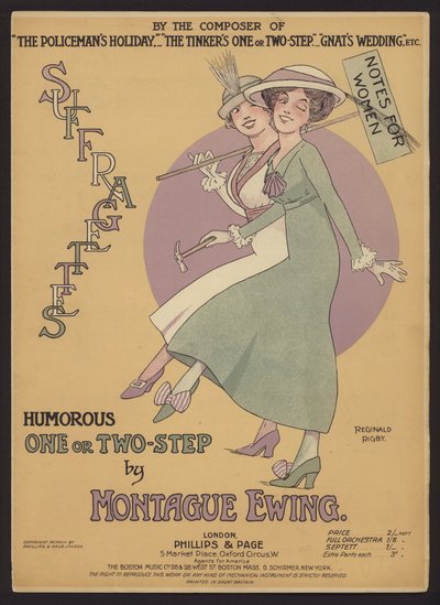 Humorous One or Two Step by Montague Ewing, sheet music cover by Reginald Rigby
