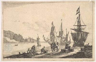 Bay with Sailing Vessels by Reinier Zeeman