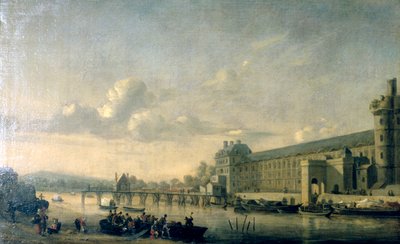 View of the Seine with the South Facade of the Louvre Gallery, Paris, 1660 by Reinier Zeeman