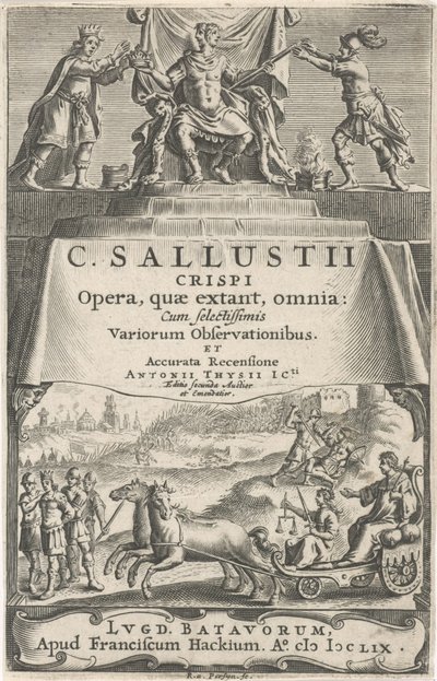 An Emperor and Justice on a Triumphal Chariot by Reinier van Persijn