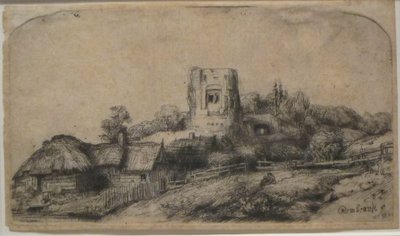 Landscape with a Square Tower by Rembrandt