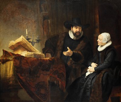 The Mennonite Preacher Cornelis Claesz Anslo and his Wife Aeltje Gerritsdr Schouten by Rembrandt