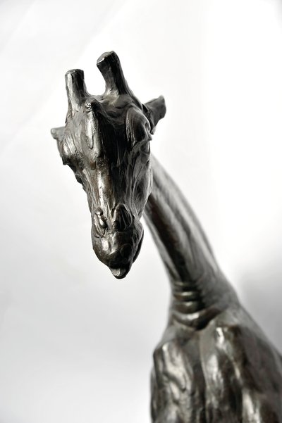 Large Giraffe with Lowered Head, modeled 1909-10, cast before 1913 by Rembrandt Bugatti