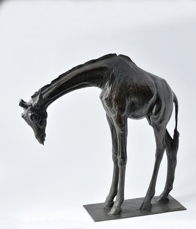 Large Giraffe with Lowered Head, modeled 1909-10, cast before 1913 by Rembrandt Bugatti