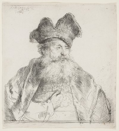 Old Man with a Divided Fur Cap by Rembrandt van Rijn