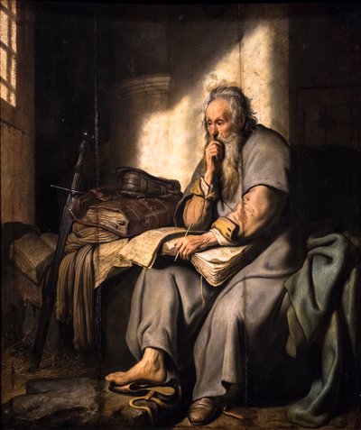 Saint Paul in Prison by Rembrandt Harmensz. van Rijn