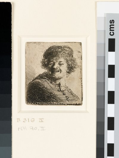 Self-portrait in a Cap: Laughing by Rembrandt van Rijn