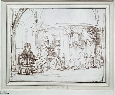 Tobias and the Angel by Rembrandt Harmensz. van Rijn