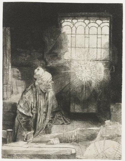 A Scholar in His Study by Rembrandt van Rijn