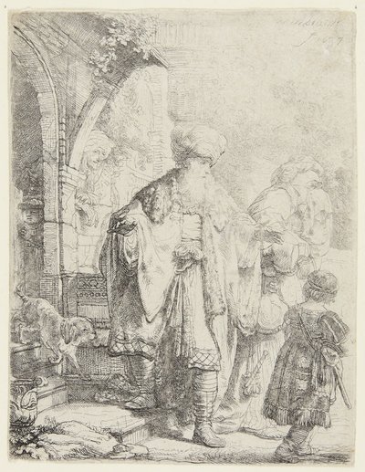 Abraham Casting Out Hagar and Ishmael by Rembrandt van Rijn