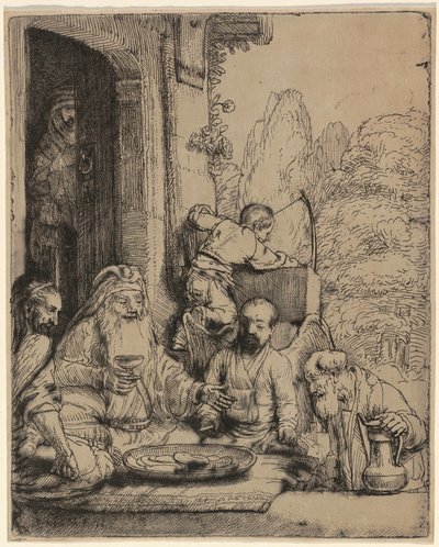 Abraham Entertaining the Angels by Rembrandt van Rijn