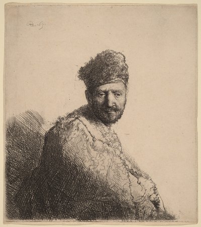 Bearded Man in a Furred Oriental Cap and Robe: The Artist