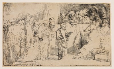 Christ Disputing with the Doctors: A Sketch by Rembrandt van Rijn