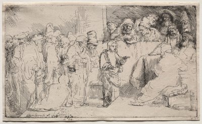 Christ Disputing with the Doctors: A Sketch by Rembrandt van Rijn