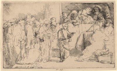 Christ Disputing with the Doctors: A Sketch by Rembrandt van Rijn