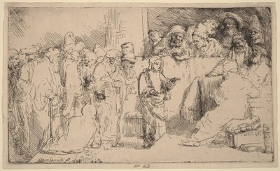 Christ Disputing with the Doctors: A Sketch by Rembrandt van Rijn