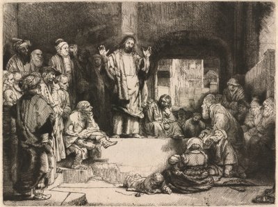 Christ Preaching (La Petite Tombe) by Rembrandt van Rijn