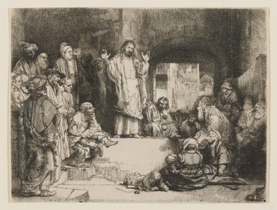Christ Preaching by Rembrandt van Rijn