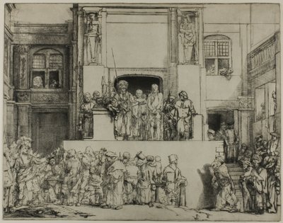 Christ Presented to the People: Oblong Plate by Rembrandt van Rijn
