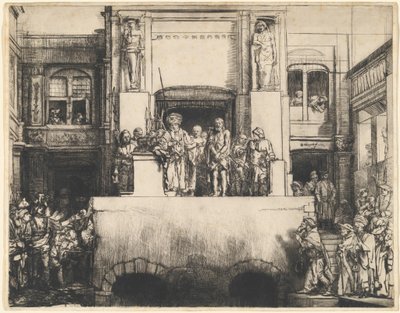 Christ Presented to the People: Oblong Plate by Rembrandt van Rijn