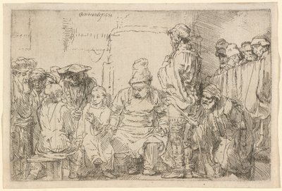 Christ Seated Disputing with the Doctors by Rembrandt van Rijn