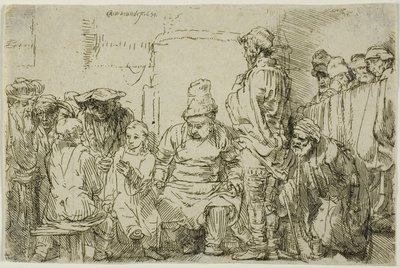 Christ Seated Disputing with the Doctors by Rembrandt van Rijn