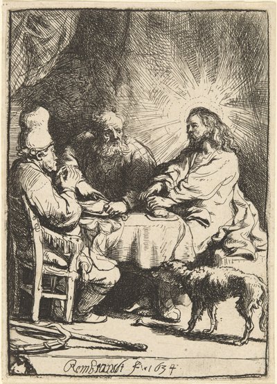 Christ at Emmaus: the Smaller Plate by Rembrandt van Rijn