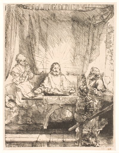 Christ at Emmaus: the larger plate by Rembrandt van Rijn