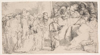 Christ Disputing with the Doctors: A Sketch by Rembrandt van Rijn