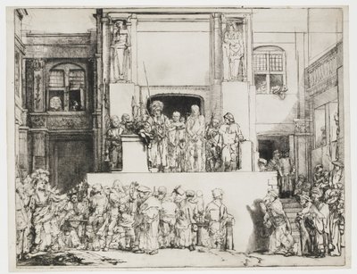 Christ Presented to the People: Oblong Plate by Rembrandt van Rijn