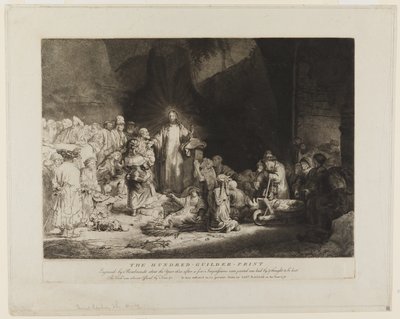 Christ with the Sick Around Him, Receiving Little Children by Rembrandt van Rijn