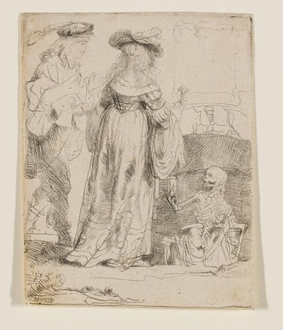 Death Appearing to a Wedded Couple from an Open Grave by Rembrandt van Rijn