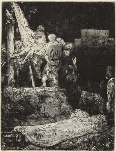 Descent from the Cross by Torchlight by Rembrandt van Rijn