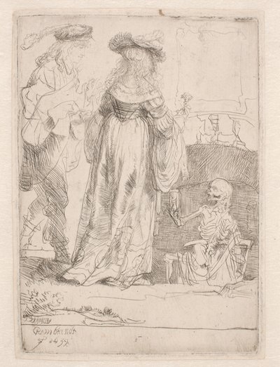 The Young Couple and Death by Rembrandt van Rijn
