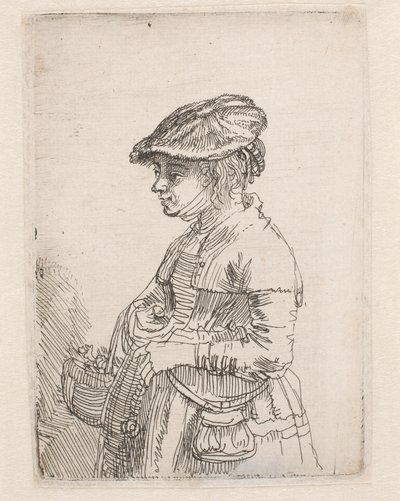 Girl with a Basket by Rembrandt van Rijn