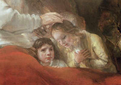 Jacob Blessing the Sons of Joseph (detail) by Rembrandt van Rijn