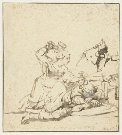 Jael Kills Sisera by Rembrandt van Rijn