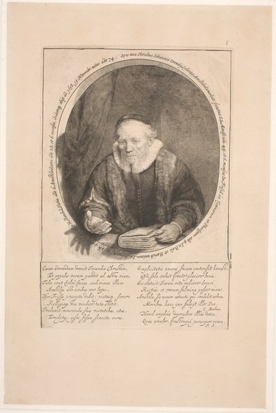Jan Cornelis Sylvius, Preacher: Posthumous Portrait by Rembrandt van Rijn