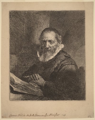 Jan Cornelisz. Sylvius by Rembrandt van Rijn