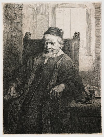 Jan Lutma, Goldsmith by Rembrandt van Rijn