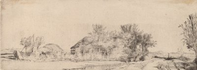 Landscape with a Road beside a Canal by Rembrandt van Rijn