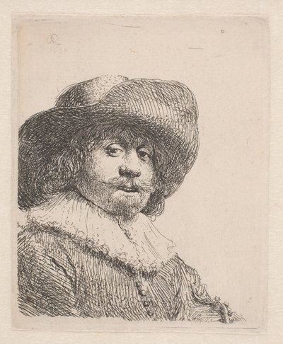 Man in a Broad-Brimmed Hat and Ruff by Rembrandt van Rijn