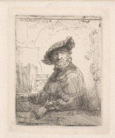 Man in an Arbour by Rembrandt van Rijn