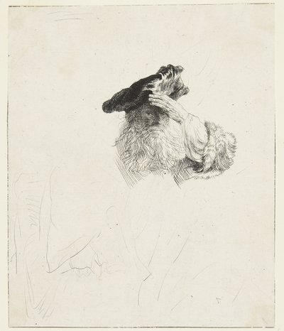 Old Man Shading Eyes with His Hand by Rembrandt van Rijn