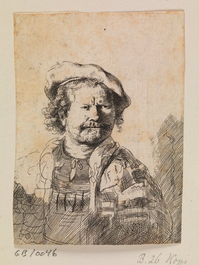 Rembrandt in a Flat Cap and Embroidered Dress by Rembrandt van Rijn