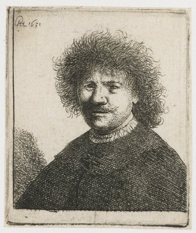 Self-Portrait in a Cloak with a Falling Collar: Bust by Rembrandt van Rijn