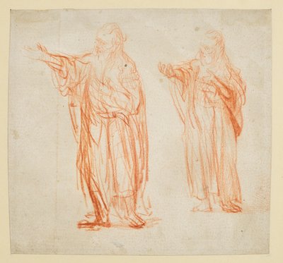 Sheet with Two Studies for Saint John the Baptist by Rembrandt van Rijn