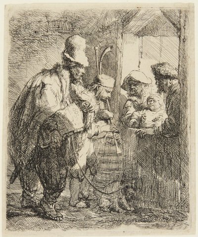 Strolling Musicians by Rembrandt van Rijn