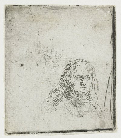 Study of the Head of a Woman by Rembrandt van Rijn