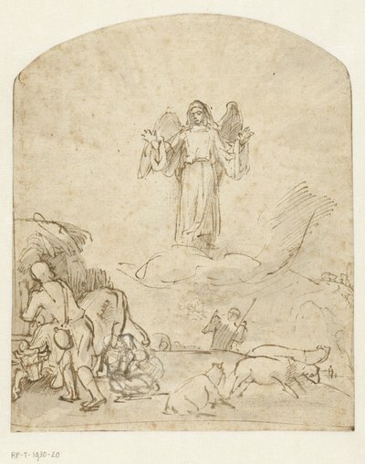 The Annunciation to the Shepherds by Rembrandt van Rijn